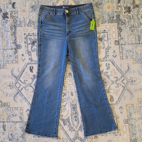 NWT Democracy "Ab"solution High-Rise Wide-Leg Jeans I Size 16 I Stretch Waistban - Picture 1 of 6